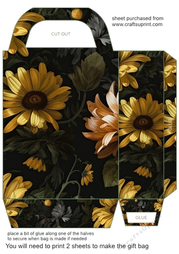 Yellow daisy gift bag 3
