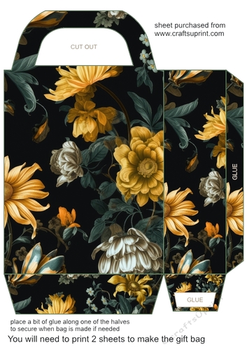 Yellow daisy gift bag 4