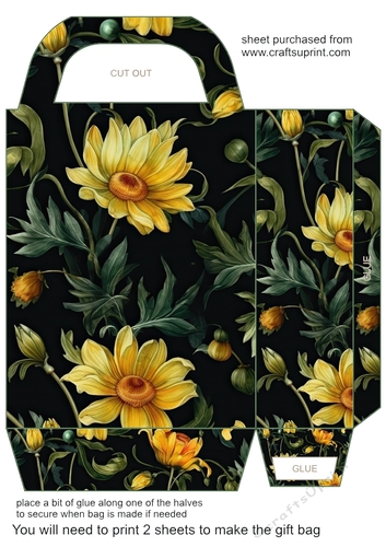 Yellow daisy gift bag 5