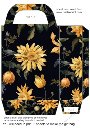 Yellow daisy gift bag 9
