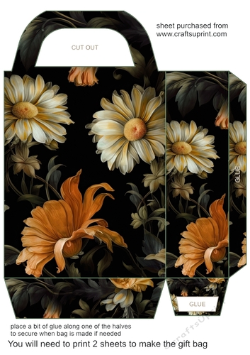Yellow daisy gift bag 10