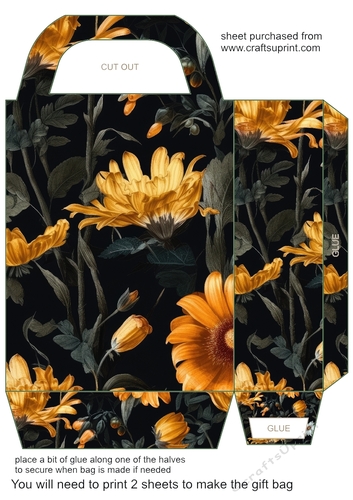 Yellow daisy gift bag 11
