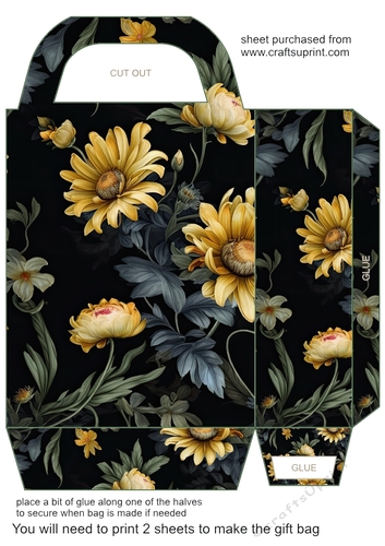 Yellow daisy gift bag 12