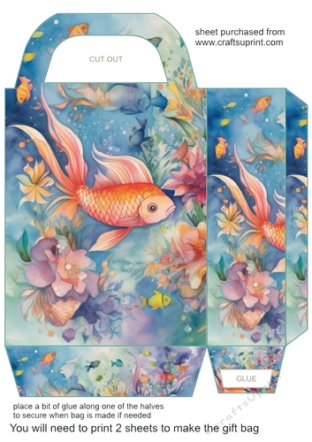Floral fish gift bag 1