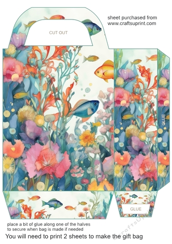 Floral fish gift bag 2