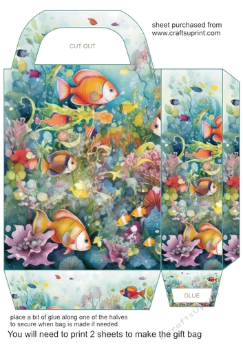 Floral fish gift bag 4