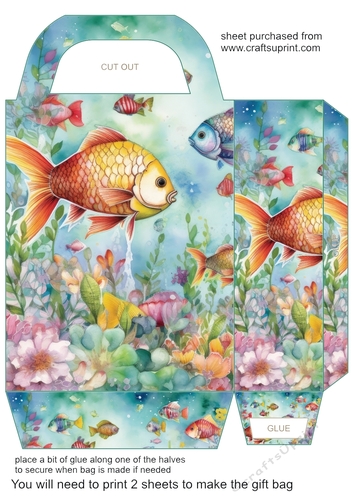 Floral fish gift bag 5