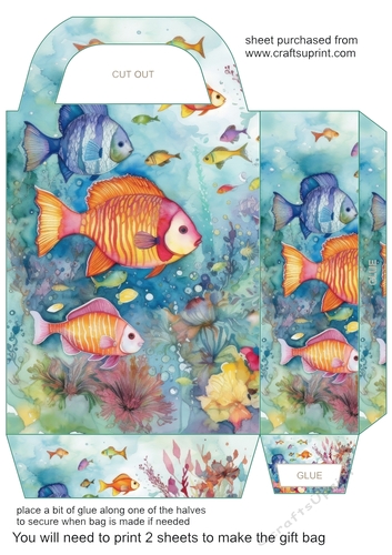Floral fish gift bag 8