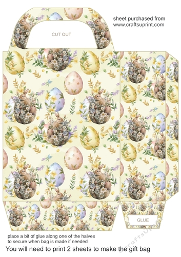 Easter bunny gift bag 1