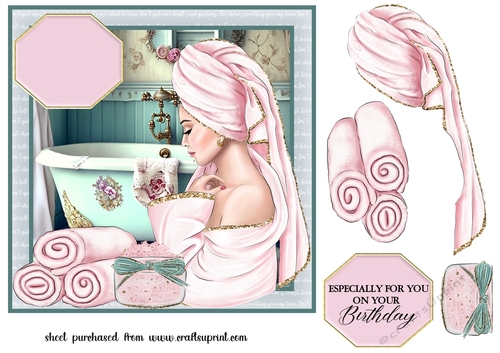 Pamper Birthday card front