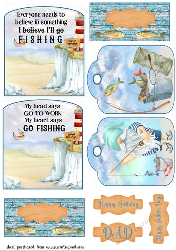 2 Fishing themed pocket tag toppers 3