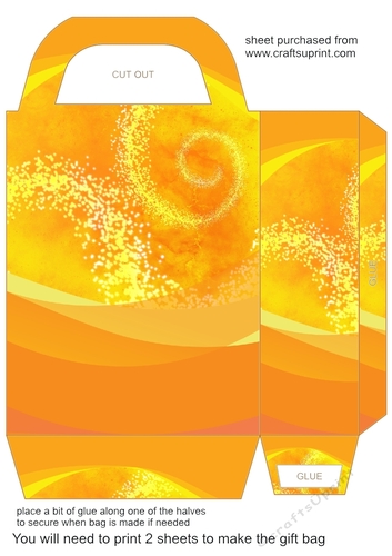 Orange swirl gift bag