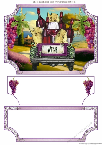 Wine and cheese easel topper and layered stopper(no base)