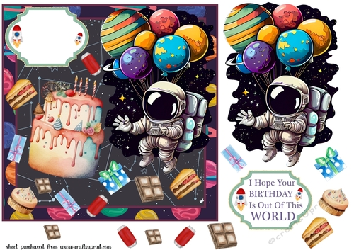 I hope your Birthday is out of this world card front