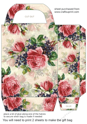 Vintage floral gift bag (n) 1