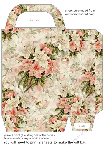 Vintage floral gift bag (n) 2