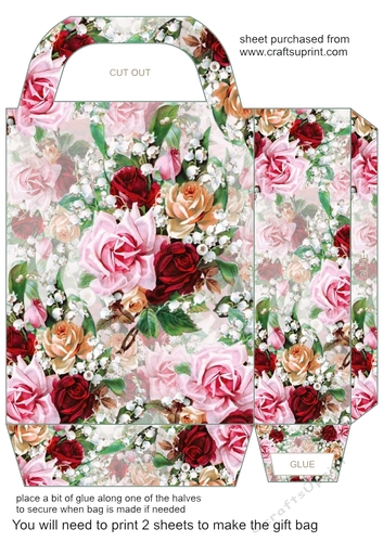 Vintage floral gift bag (n) 5