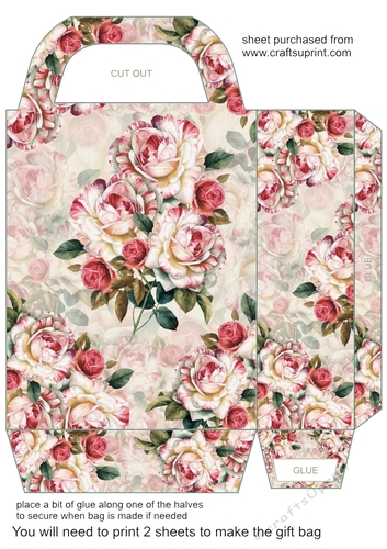 Vintage floral gift bag (n) 6