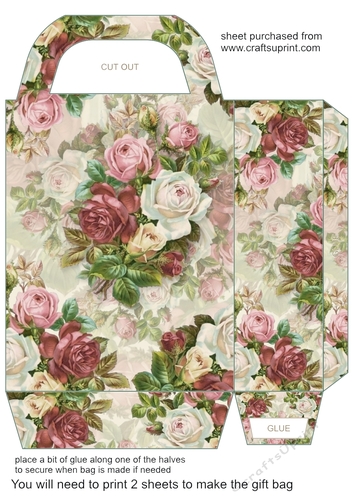 Vintage floral gift bag (n) 10