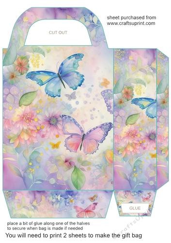 Bright butterfly gift bag 1