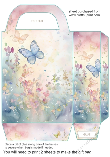 Bright butterfly gift bag 2