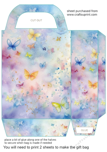 Bright butterfly gift bag 3