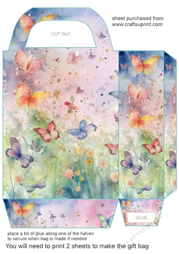 Bright butterfly gift bag 5