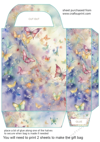 Bright butterfly gift bag 6