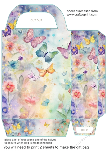 Bright butterfly gift bag 8