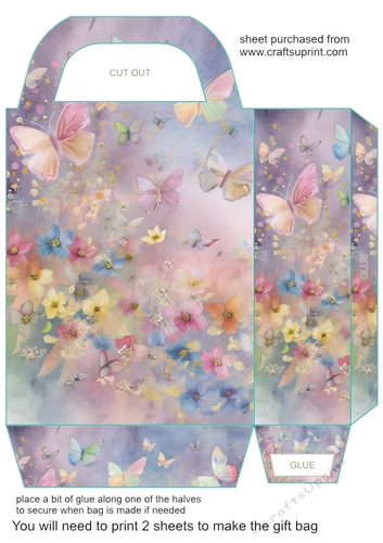 Bright butterfly gift bag 10