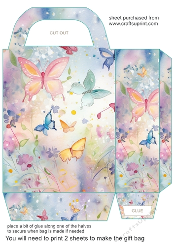 Bright butterfly gift bag 12