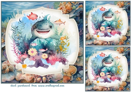 3 Under the sea card fronts/toppers 1