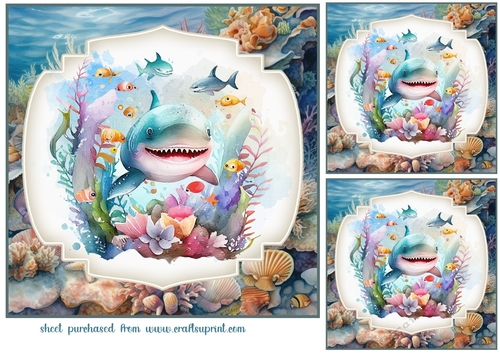 3 Under the sea card fronts/toppers 4
