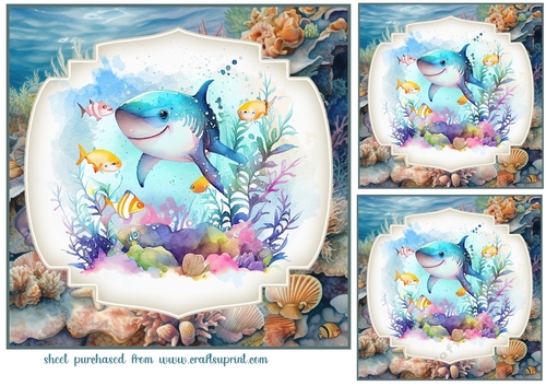 3 Under the sea card fronts/toppers 5