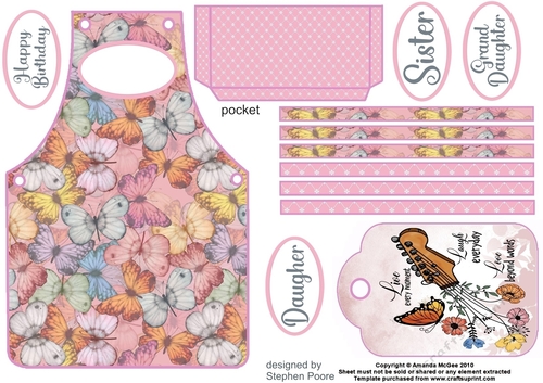 Live every moment apron topper