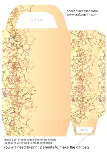 Ombre stars gift bag 1