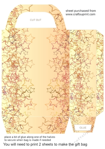 Ombre stars gift bag 2