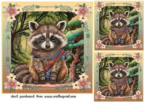 3 Tribal animal card fronts/toppers 2