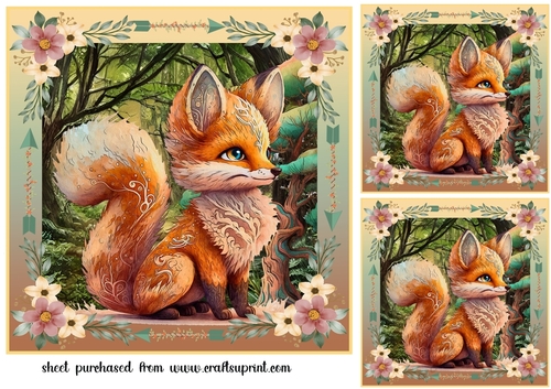 3 Tribal animal card fronts/toppers 3