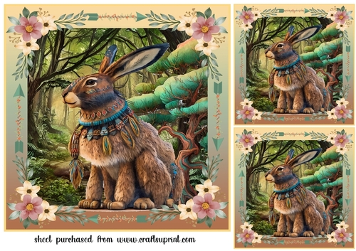 3 Tribal animal card fronts/toppers 4