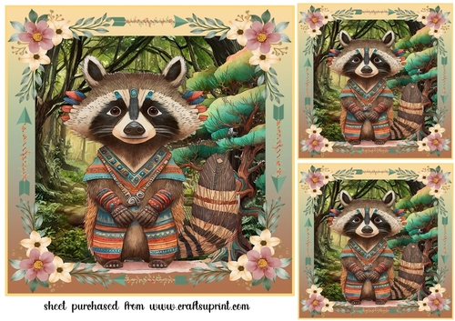 3 Tribal animal card fronts/toppers 6