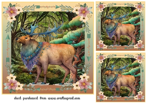 3 Tribal animal card fronts/toppers 9