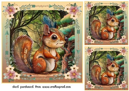 3 Tribal animal card fronts/toppers 13