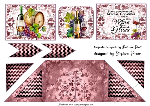 Some people wine themed criss cross card