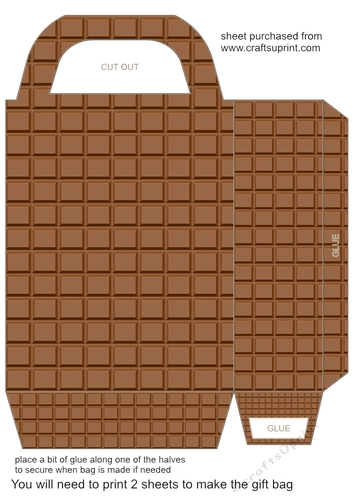 Chocolate bar gift bag