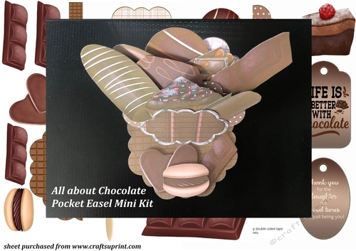 All about chocolate pocket easel card mini kit