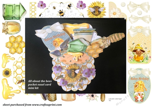 All about the bees pocket easel card mini kit(large pieces for easier cutting)