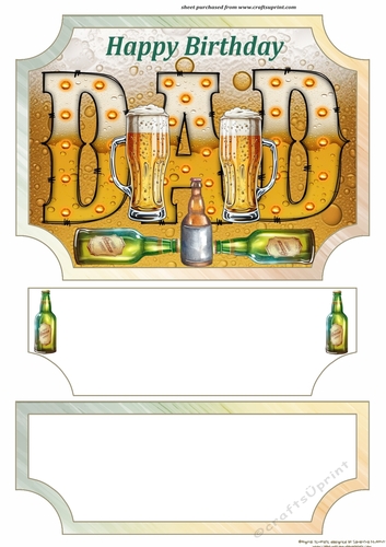 Dad Birthday beer easel topper and layered stopper(no base)