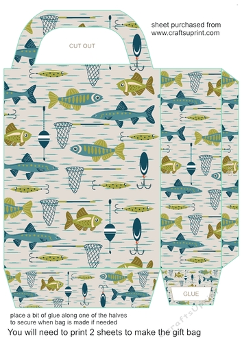 Fishing themed gift bag 1