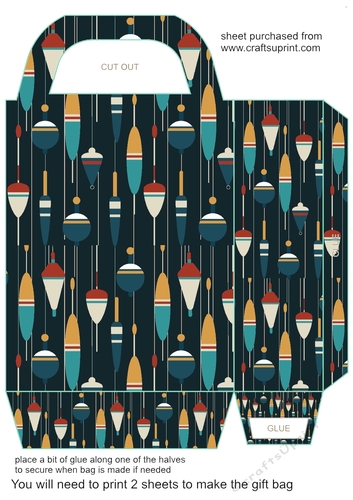 Fishing themed gift bag 2